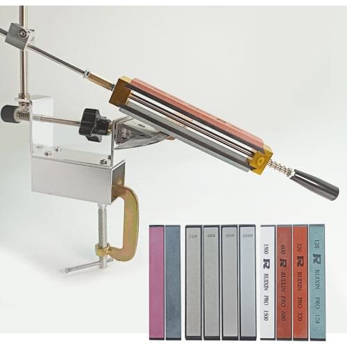 RUIXIN Professional Kitchen Knife Sharpener Whetstone Updated Multifunction Fixed Angle Sharpening System Apex Edge Honing Tools