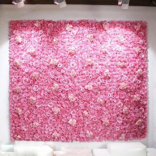 Wedding Decorative Artificial Silk Rose Hydrangea Peony Flowers Wall Stage Hotel Party Decoration DIY Flower Backdrop Wall 24pcs