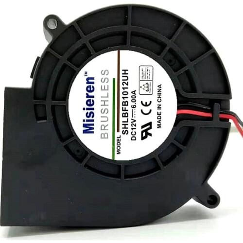 Misieren 8300RPM Large Air Volume Turbine Exhaust Fan 9.7cm 12V 6A Double Ball Bearing Barbecue Grill Cooling Fan