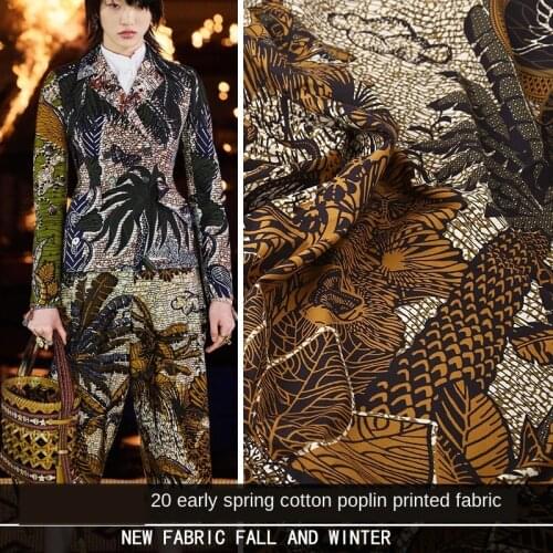 2020 Spring and Summer Fairy Crane Plantain Tree Cotton Poplin Digital Printing Clothing Fashion Cloth Advanced Custom