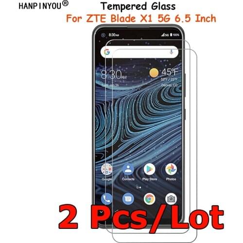 2 Pcs /Lot For ZTE Blade X1 5G 6.5" Tempered Glass Screen Protector Explosion-proof Protective Film Toughened Guard