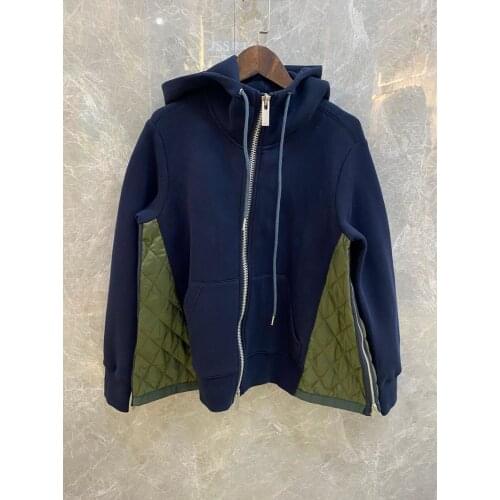 Autumn Casual 2021 Women Patchwork Hooded Jacket Coat Ladies High Quality Outerwear 2 Color Tutu 10.31