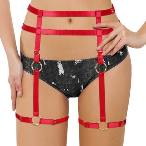 Women Sexy Body Bondage Goth Leg Stockings Garter Sword Belts Waist Cross Straps Harness Erotic Lingerie Pole Dance Dress Fetish