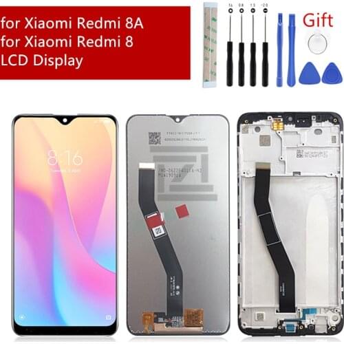 For xiaomi Redmi 8A LCD display touch screen digitizer Assembly +frame 8a display for redmi 8 screen replacement repair parts