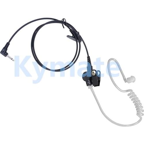 3.5 mm ROHS Single Earpiece Ear-hook Earphone With Spiral Cable Walkie Talkie Headset Polices Military Earphone For radio