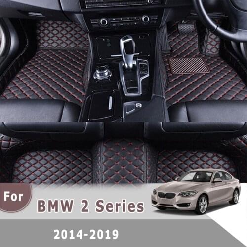 RHD Custom Car Floor Mats For BMW 2 Series 2019 2018 2017 2016 2015 2014 Auto Interiors Accessories Cover Styling Protection Rug