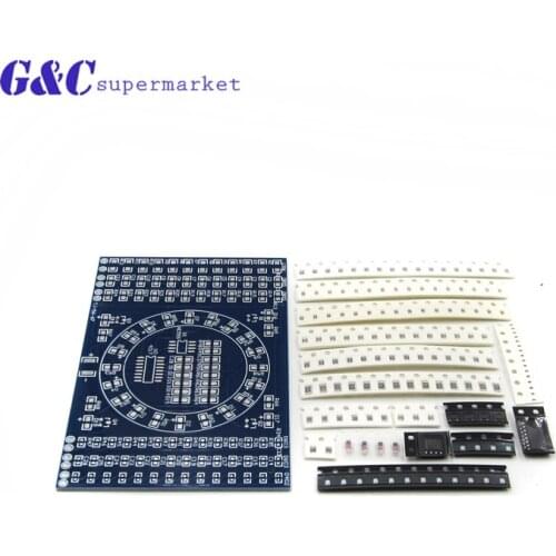 DIY CD4017 Rotating LED SMD NE555 Soldering Practice Board DIY Kit Fanny Skill Training Electronic Suit