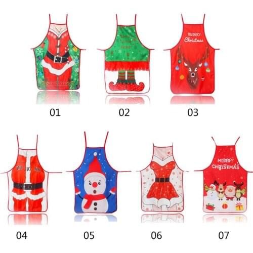 Pattern Apron Christmas Decoration Baking Accessories Cartoon Apron Womens Cooking Accessories Apron Apron Mens Cafe Kitchen