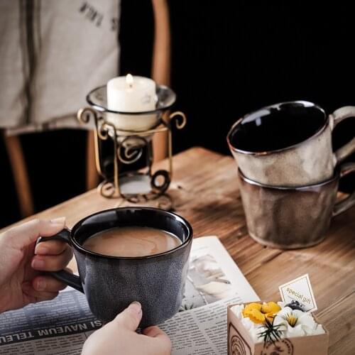 350ml Retro Ceramic Mug Handle Cup Breakfast Milk Oatmeal Coffee Cups Heat-resistant Tea Cup Office Home Drinking Utensils Tool