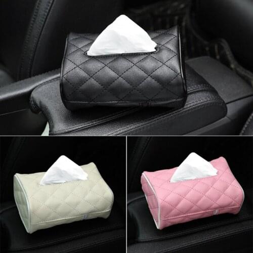 1pc Sun Visor chair back hanging type car inside with tissue box creative car supplies tissue paper tray cute