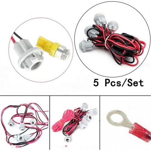 Cab Roof Running Marker Lamp 12V Sockets Harness 5pcs/set Car External Lights For Truck/SUV/RV LED bulb