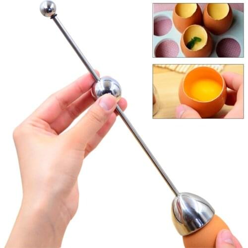 Egg shell Boiled Cooked Topper Egg Cracker Snipper Stainless Kitchen Opener scissor tijera Clipper Tool Steel Cutter