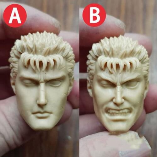 Hot Sales 1/6th Male Handsome Legend Of Sword Wind Gus Head Sculpture Unpainted White Color For 12inch DIY Figures Collectable