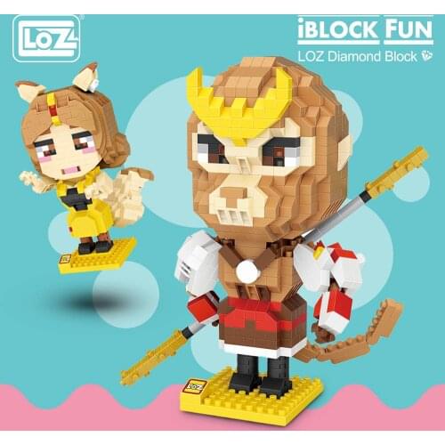 LOZ Diamond Blocks Game Character Ancient Chinese Hero Building Blocks Figures Brick Toys for Children Sun Wukong Three Kingdoms