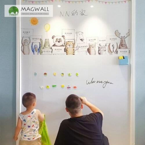 Magwall magnetic children graffiti wallpaper 1*1m marker writing board dry erase education writing board