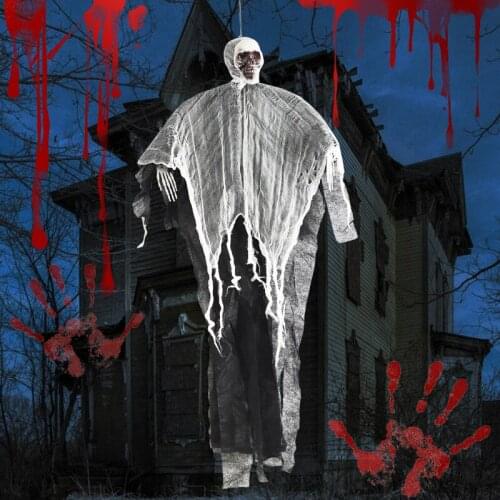 Halloween Gauze Skull Ghost Festival Pendant Party Supplies Creepy Skeleton Hanging Halloween Toy Haunted House Party Halloween