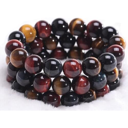 Minimalist Red Tiger Eye Bracelet 4-16mm Boutique Tiger Eye Natural Stone Bracelet Mens Charms Handmade Bracelet Casual Jewelry