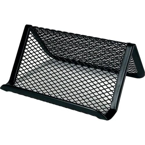 Fashion Metal Mesh Portable Display Stand Desktop Accessories Durable Business Card Holder Home Desk Storage Organizer Office