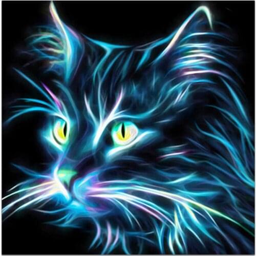 DIY 5D Diamond Painting Animal Wolf Cat Cross Stitch Kit Full Drill Embroidery Mosaic Art Picture of Rhinestones Decor Sale