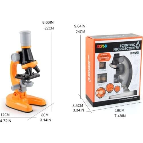 Science Kits for Kids 100-1200x Educational Microscope Beginner Biological Microscope Kit with LED Magnification Wholesalse