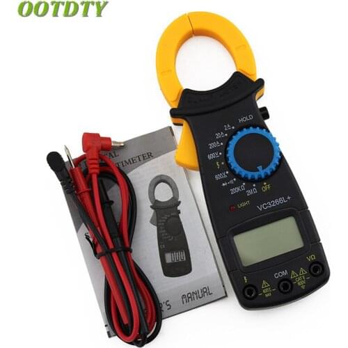 OOTDTY New Digital Clamp Multimeter AC DC Volt Voltage Amp Ohm Electronic Tester Meter