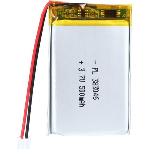Mejuew 3.7V 500mAh 383046 Rechargeable Lipo Battery with JST Connector
