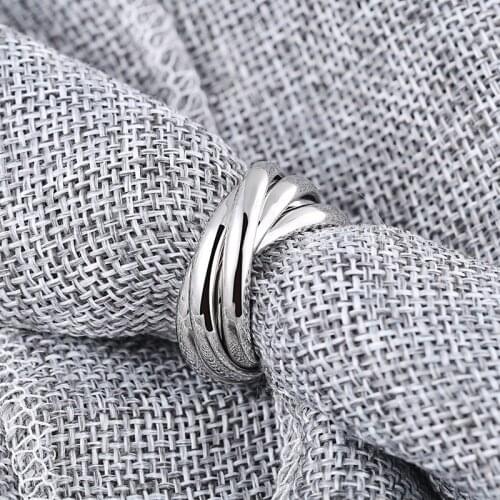 SA SILVERAGE Fashion Ring 13g Buckle Ring Anillos Plata 925 Para Mujer S925 Pure Silver 5 6 7 Ring Womens European and American