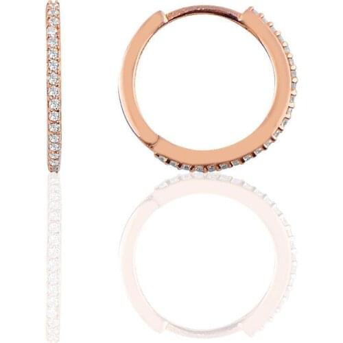 Silver 17 Mm Rose Zircon Cubic Zirconia Tamtur Ring Earring For Women Extraordinary Earrings Jewelry