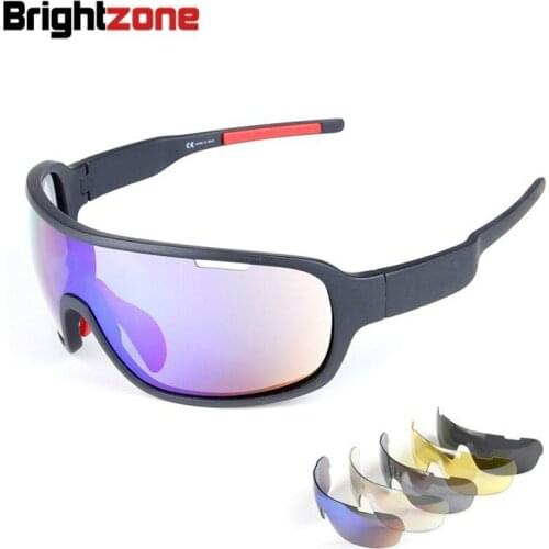 High Quality 5 Lens Men Women Sport Glasses Outdoor Mountain Polarized Sunglasses Free Ship Sport Glasses