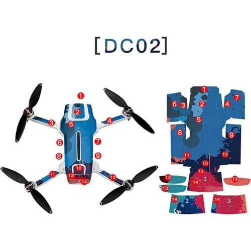 Fine workmanship Drone Body Sticker Colorful Sticker Flag Modified Accessories for FIMI X8 Mini Drone RCSTQ