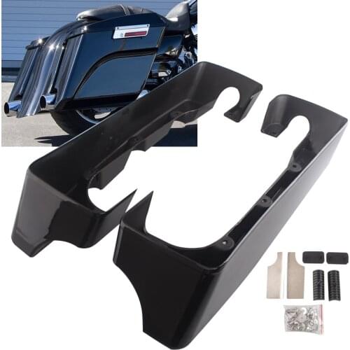 Motorcycle 4" Hard Stretched SaddleBag Extension For Harley Touring Electra Street Road Glide Road King Ultra Limited