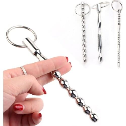 Catheters for Men Stainless Steel Penis Plug Urethra Male Masterbator Urethral Chastity Urethral Dilator Sounds Sex Toy for Men