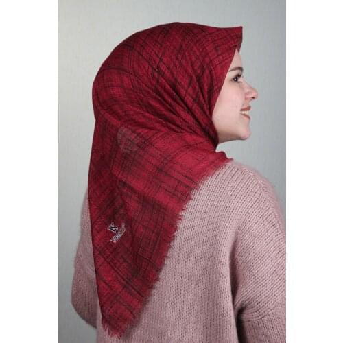 VERTU PATTERNED LINEN FLAMLI SCARF-DESEN-26-RENK-08