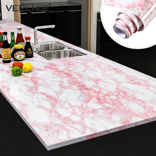 Vinyl Home Decor Wallpapers Kitchen Dining Table Marble Self Adhesive Contact Paper for Bedroom Living Room Furniture Renovation