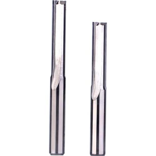 2pcs 6mm Shank Straight Slot Bit Wood Cutter CNC Solid Carbide Two Double Flute Bits Long Sprial CNC Router Bits