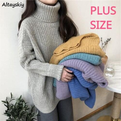 5 Colors Sweaters Women Solid Simple Elegant Korean Style Chic Plus Size College Spring Autumn Leisure Female Pullovers Knitting