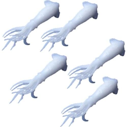 5Pcs Silicone Mini Marine Organism Modeling Resin Mold Beach Theme Turtle Diver Squid Fillings Resin Jewelry Fillings