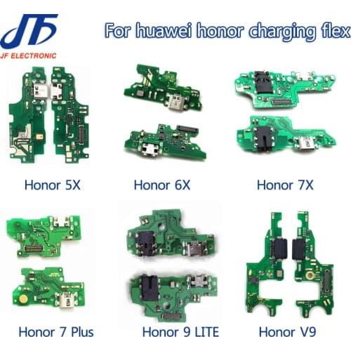 5pcs USB Charging For Huawei Honor 5x 5c 6x 7x 8 9 lite 10 lite V9 10 v20 note 8 note 10 Charger Port Dock Connector Flex Cable