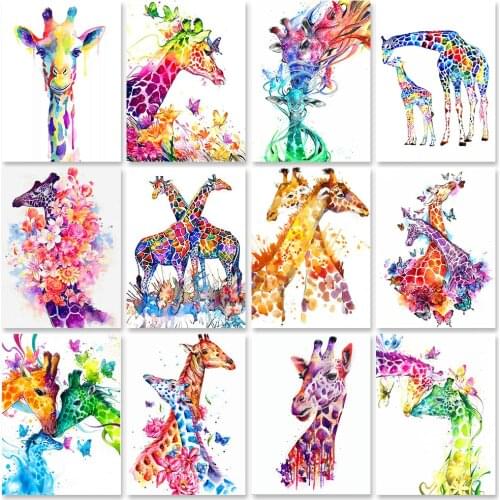 ZOOYA DIY 5D Diamond Painting Giraffe Diamond Embroidery Cartoon Animal Full Square Drill Rhinestone Mosaic Picture Home Decor
