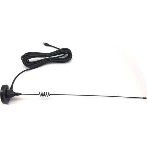 Large sucker spiral stick household antenna 5m cable FM radio aerial+IEC male to female/F adapter NEW