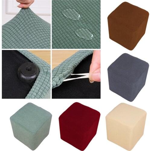 Perfect Spandex Fleece Ottoman Sofa Stool Cover Home Furniture Case Dust-proof Footstool Cap Footrest Covers