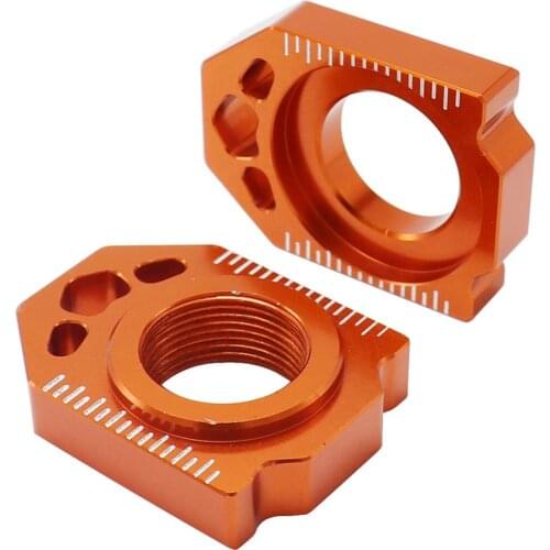 CNC Aluminum Rear Chain Axle Blocks For KT 125 200 250 300 350 450 SX SX-F XC XC-F 2013 2014 2015 2016 2017 2018 2019 2020