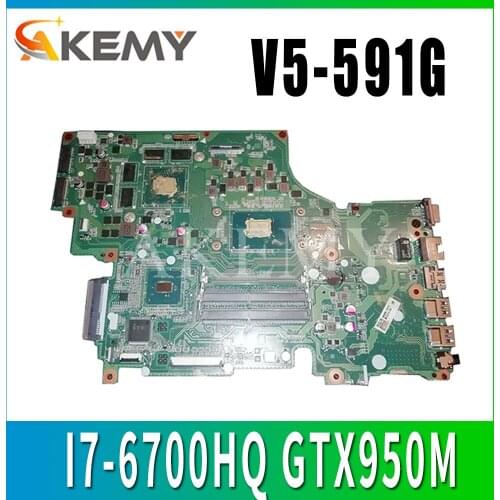 DA0ZRYMB8G0 Laptop motherboard For Acer Aspire V5-591G original mainboard I7-6700HQ GTX950M