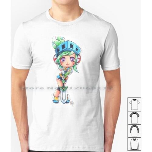 Chibi Arcade Riven T Shirt 100% Cotton Girls Gaming Games Riot Arcade Riven Arcade Sona Mf Doom Arcade Mf Miss Fortune Skin