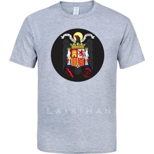 SUMMER Mens Music T-Shirt Spanish Coat Of Arms Eagle t shirt 100% Cotton Short Sleeve Tee t-shirts Mens clothing