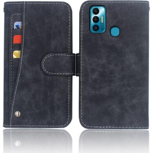 Hot! Tecno Spark 7 Case Luxury Wallet Flip Leather Phone Bag Cover Case For Tecno Spark 7 With Front Slide Card Slot