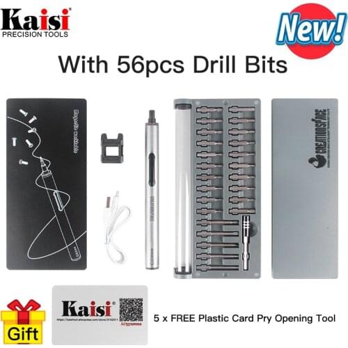KAISI Brand New Mini Electric Screwdriver Rechargeable Cordless Power Screw Home DIY With LED Light Lithium Battery