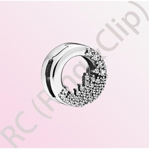 Classic 100% 925 Sterling Silver Beads Sparkling Icicles Clip Charms fit Original Pandora Reflexions Bracelets Women DIY Jewelry