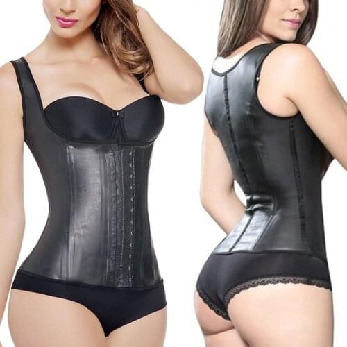 Latex Waist Trainer Corset Vest Shaper Body Shapewear Women Slimming Belly Sheath Reductive Girdle Tummy Control Belt Steel Bone