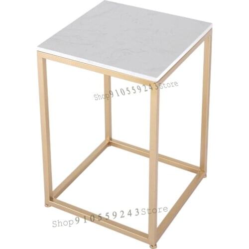 Marble Corner Table Sofa Side Table Nordic Small Table Coffee Table Simple Living Room Simple Side Table Bedroom Small Square Ta
